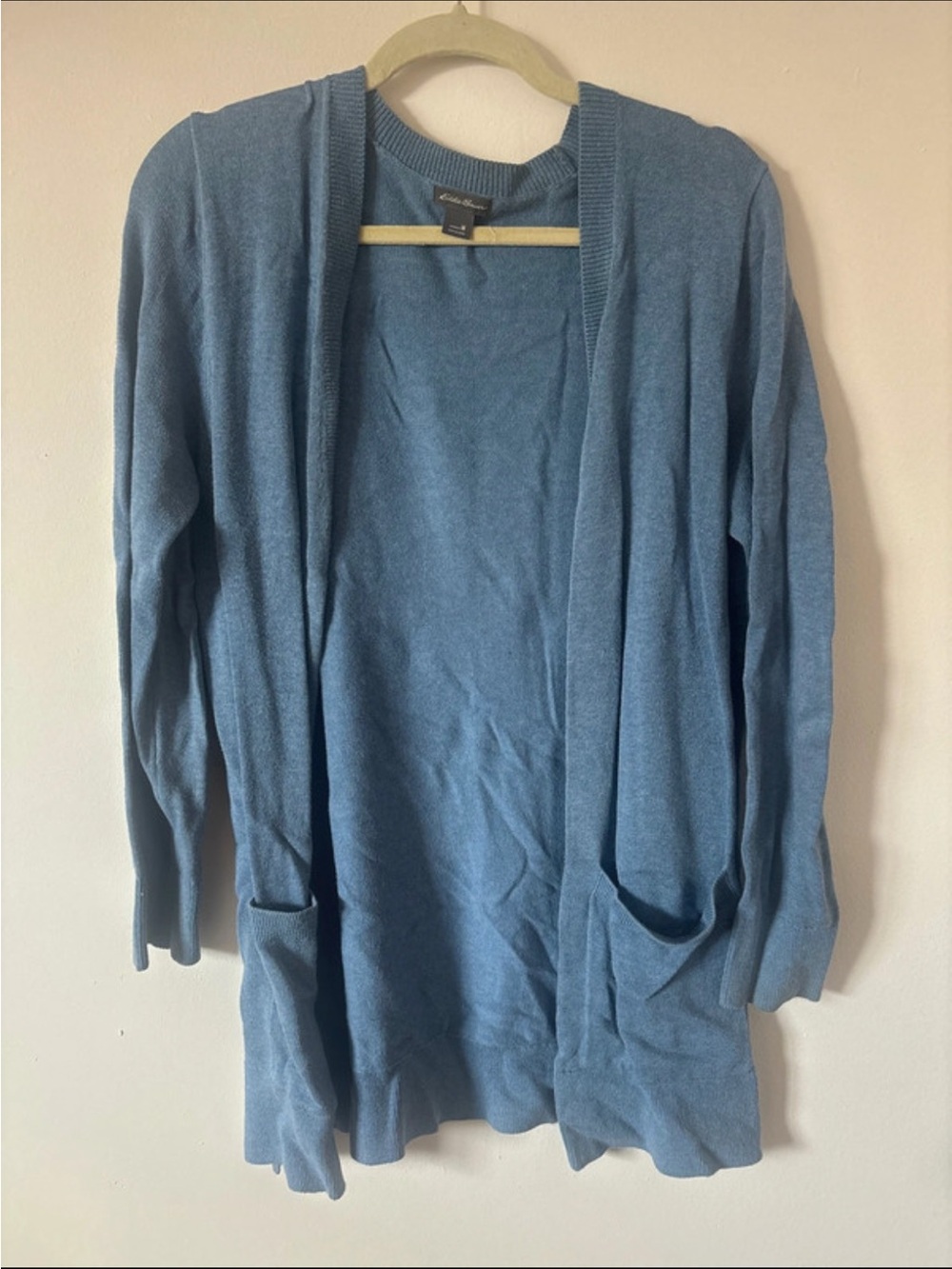 Eddie Bauer Light Blue Open-Front Women's Cardigan